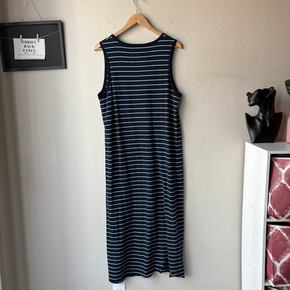 Frank & Eileen Navy and White Striped Midi Tank Dress - Picture 7 of 8